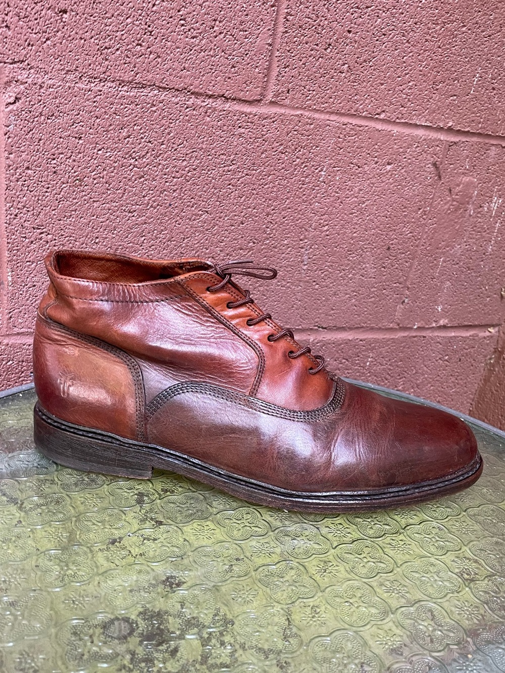 Frye Brown Leather Vintage Chukka Ankle Boots Size 9.5 D